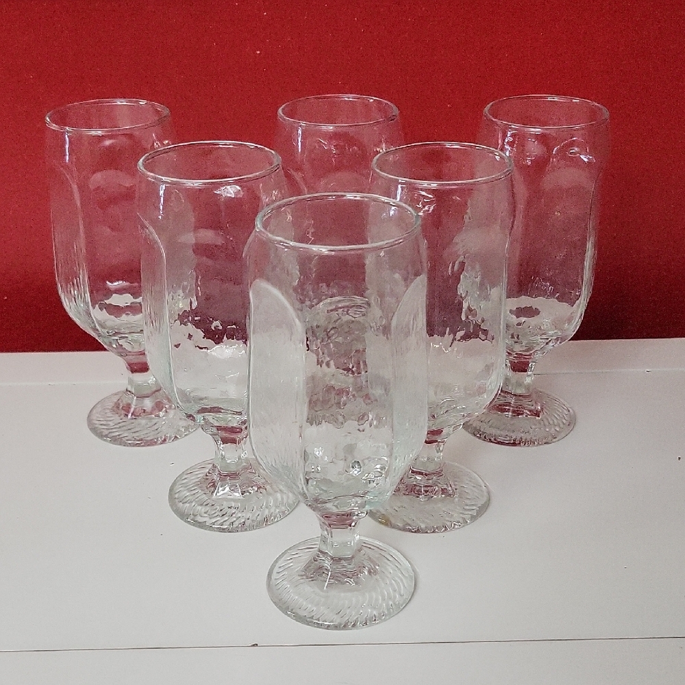 Vintage 6 Libbey 2488 Chivalry 12 Ounce Beverage Glasses